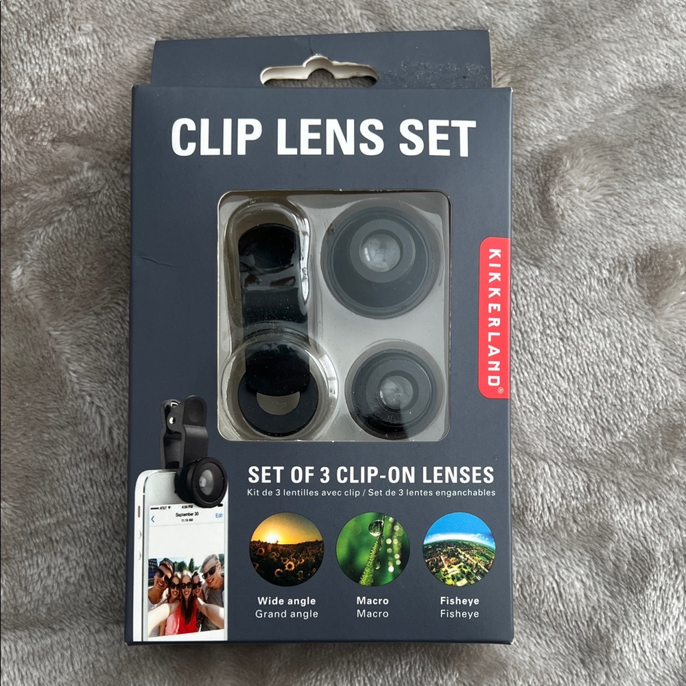 Kikkerland Gray Clip Lens Set for Smartphones
